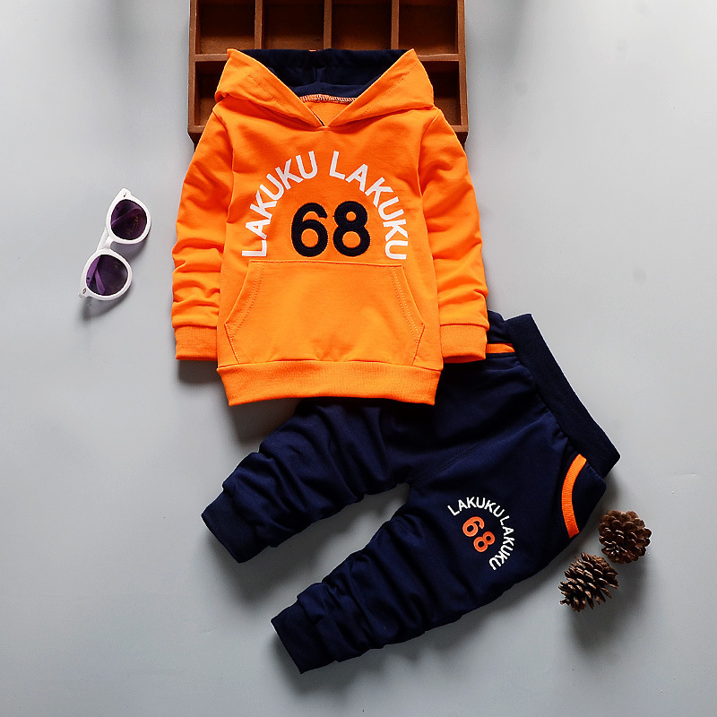 Wholesale Children Clothes Boys Clothing Set Spring Cotton sweatshirt and jogger custom kids clothing