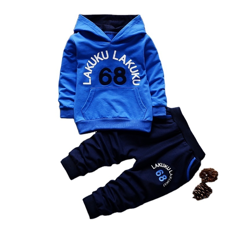 Wholesale Children Clothes Boys Clothing Set Spring Cotton sweatshirt and jogger custom kids clothing