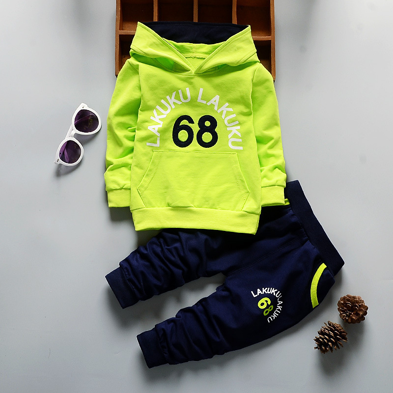 Wholesale Children Clothes Boys Clothing Set Spring Cotton sweatshirt and jogger custom kids clothing