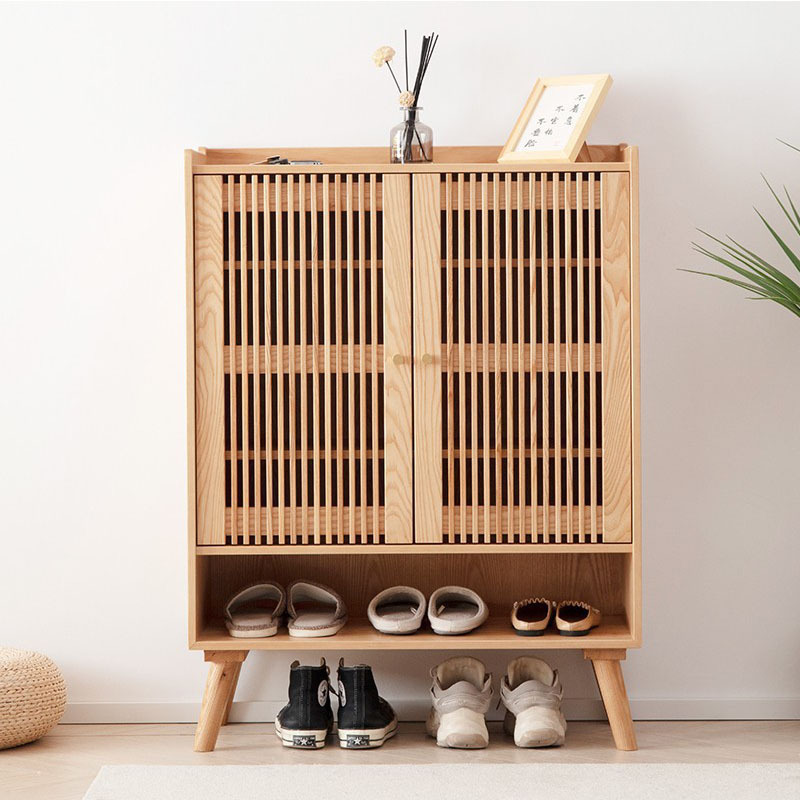 Modern luxury strong durable home organizer furniture wooden Japanese style slim modern shoe cabinet