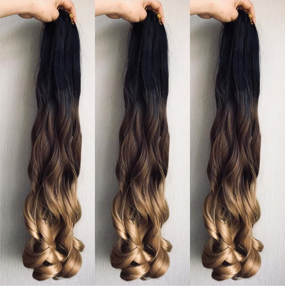 2pcs for $1.98 French Curls 150g Yaki Pony Style Wavy Crochet Braid Spiral Loose Wave Hair Extensions French Curls Braiding Hair