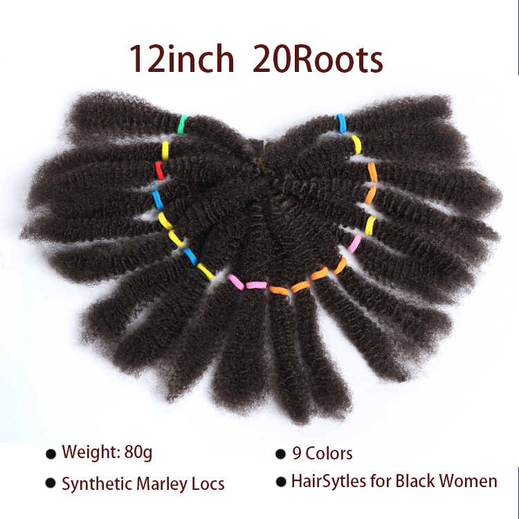 Marley Crochet Braids Hair Afro Kinky Synthetic Braiding Hair Crochet Braids Hair Extensions for Women