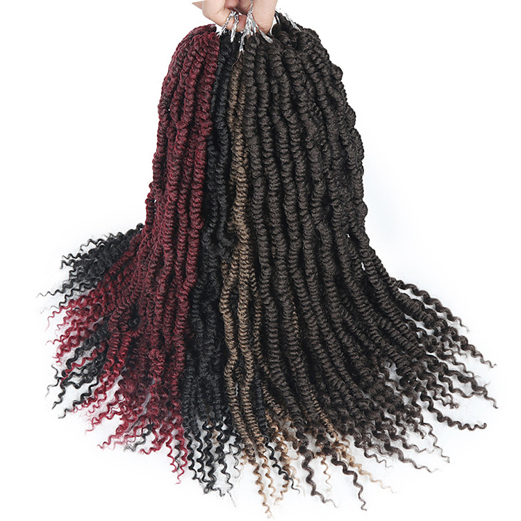 Bomb Twist Hair 18 inch Ombre Color bomb twist passion spring twist hair Crochet Braids Hair For Women