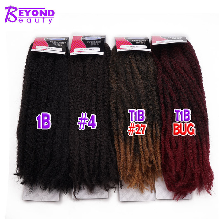 Afro Kinky Marley Braids Hair 18inch Soft Jumbo Crochet Braids Hair Extensions For Women Synthetic Long Ombre Marley Twist Hair