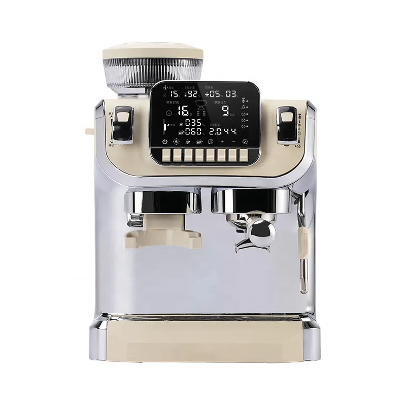 Professional 15 Bar Semi Automatic Coffee Bean Grinder Cappuccino Espresso Coffee Maker Machine With Milk Frother Coffee maker