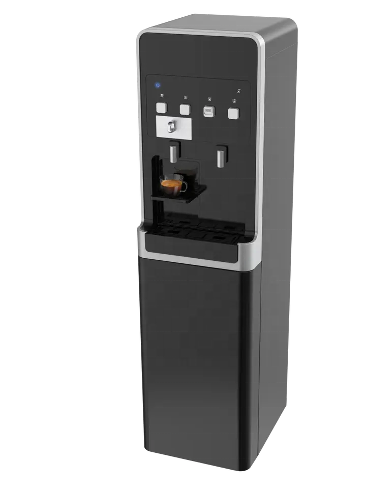 Espresso Commercial Machine with Hot & Cold Water Dispenser Electric Floor Standing 44mm Pod Coffee Maker Machine