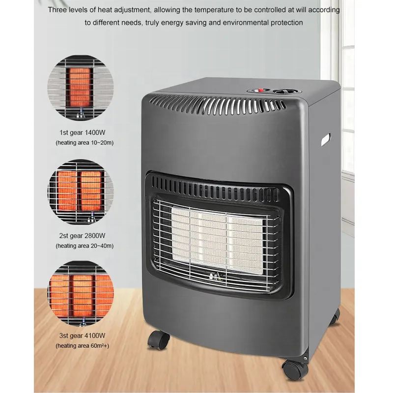 Hot Selling Piezoelectric Ignition Foldable Gas Heater 3 Burners Indoor LPG Gas Heater Portable Gas Room Heater