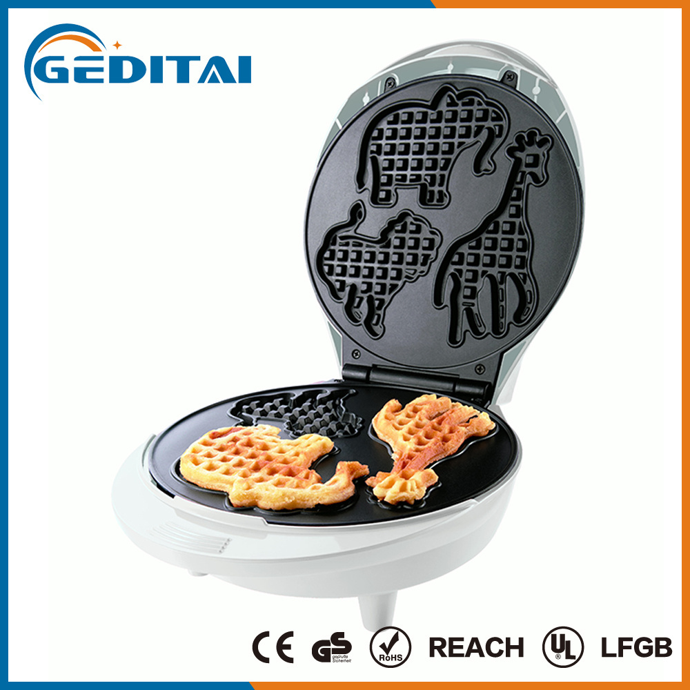 Good Quality New Style Electric Fixed Plate Animal Shape Waffle Maker Snack Maker