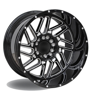 Touring Car & RV Wheels 20 22 Inch Rims Aluminium Alloy Black Classic Deep Dish 4x4 Wholesale Cast Wheels For SUV