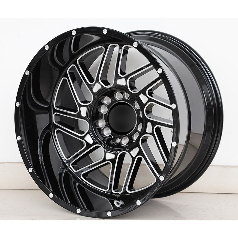 Touring Car & RV Wheels 20 22 Inch Rims Aluminium Alloy Black Classic Deep Dish 4x4 Wholesale Cast Wheels For SUV