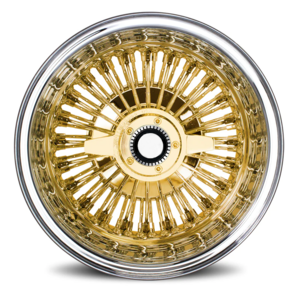 Chrome Center Gold  Cross Straight Spoke Wire Wheels 13x7 14 15 Inch Knock Offs For Chevrolet Vintage Car Wheel Rims