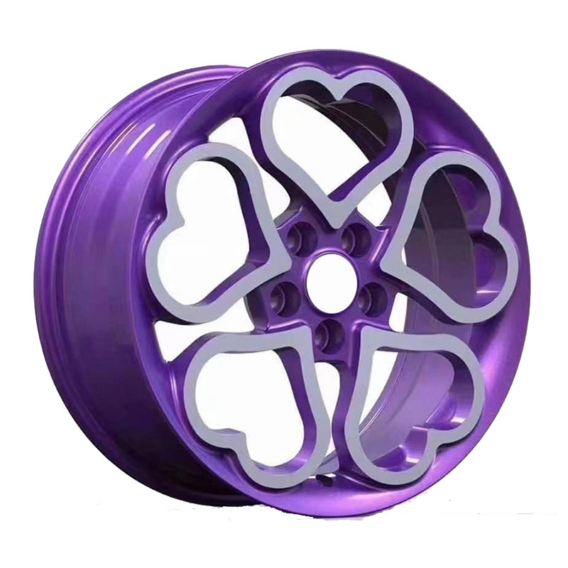 Custom Heart Shape Forged Rims 15 16 17 18 19 20 21 22 23 24 26 Inch Pink Purple Five Spokes/Deep Dish Wholesale Alloy Wheels