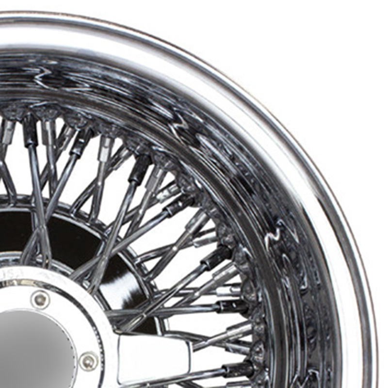 Steel Wire Wheels All Silver Chrome 13x5.5 13x7 14x7 15x7 16x7 17x8 Cross Lace 36 72 Spokes Reverse High Quality Car Rims