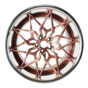 Alloy Wheels 18 19 20 21 23 24 25 26 Rose Brown Custom Luxury 2 Piece Rims 22 Inch Wheel For Sale