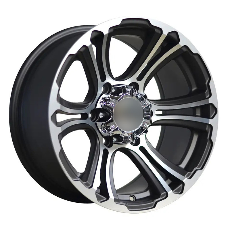 Black And White Color Car Alloy Wheels 16 Inch 6 Holes Multi Spokes 4x4 Wholesale Cast Rims For SUV