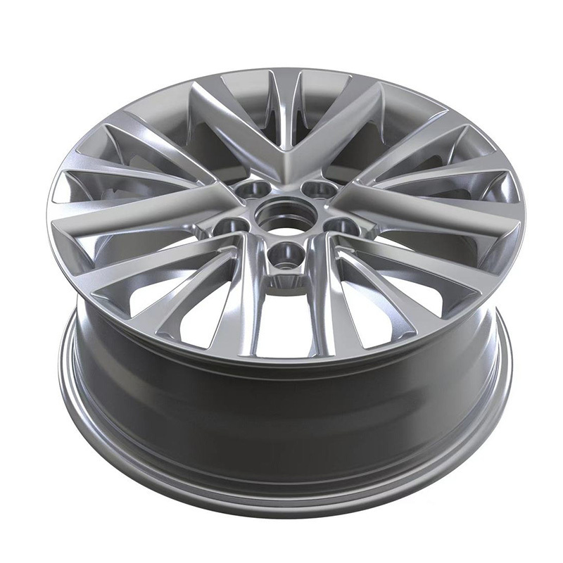 17 Inch 17x7J 5x114.3 5 Holes Cool Alloy Car Rims Silver Multi Spokes Casting Wheels Wholesale  For Toyota Camry 2023 2015