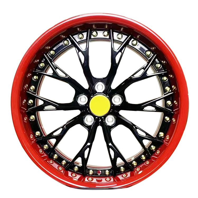 Forged Alloy Wheels 17 18 19 20 21 22 23 24 25 26 Inch Unique Wheel Modified Rim Flower Red Lip Black Chrome Pink Car Rims