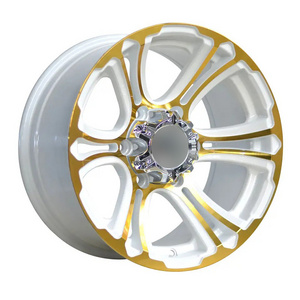 Black And White Color Car Alloy Wheels 16 Inch 6 Holes Multi Spokes 4x4 Wholesale Cast Rims For SUV