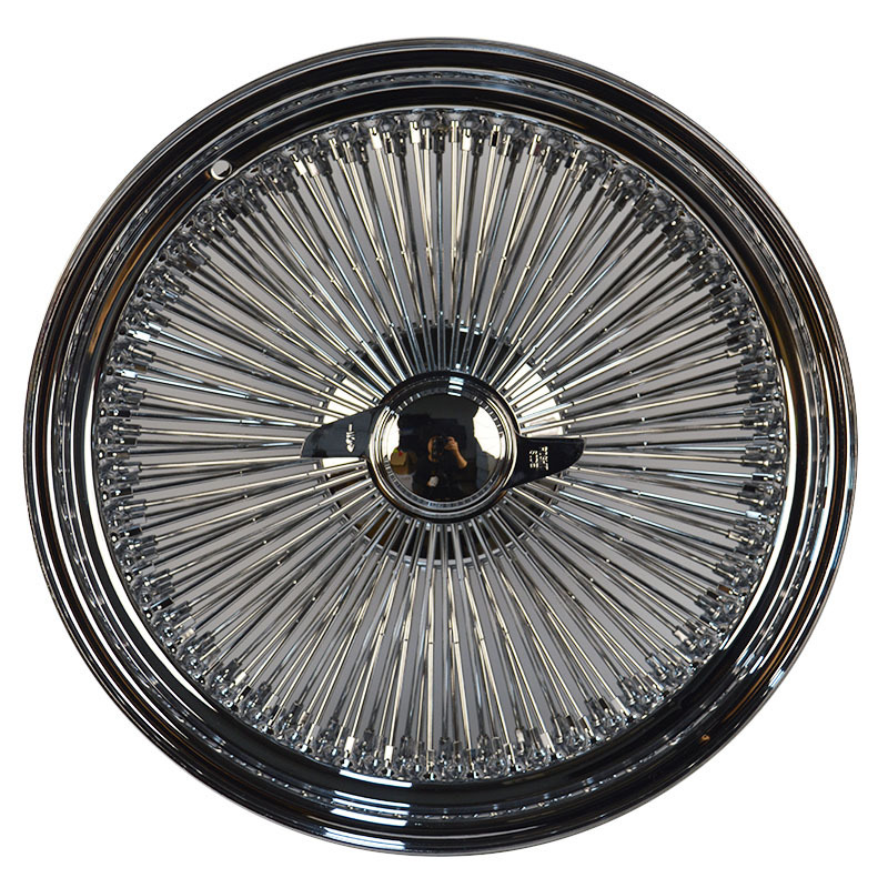 Gold/Silver 13 14 15 17 18 20 22 Inch Cross/Straight Lace Spoke Standard/Reverse 72 100 Spokes Customized Wire Wheels