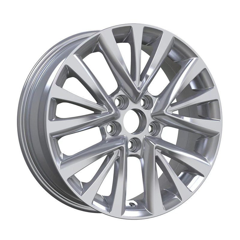 17 Inch 17x7J 5x114.3 5 Holes Cool Alloy Car Rims Silver Multi Spokes Casting Wheels Wholesale  For Toyota Camry 2023 2015