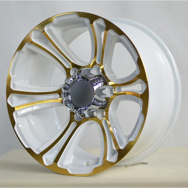 Black And White Color Car Alloy Wheels 16 Inch 6 Holes Multi Spokes 4x4 Wholesale Cast Rims For SUV