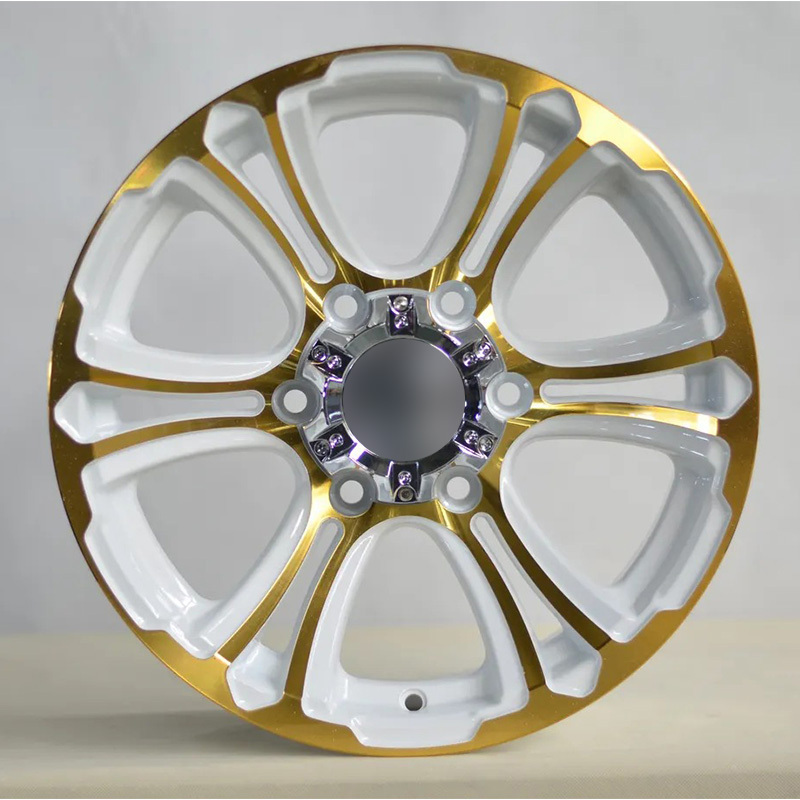 Black And White Color Car Alloy Wheels 16 Inch 6 Holes Multi Spokes 4x4 Wholesale Cast Rims For SUV