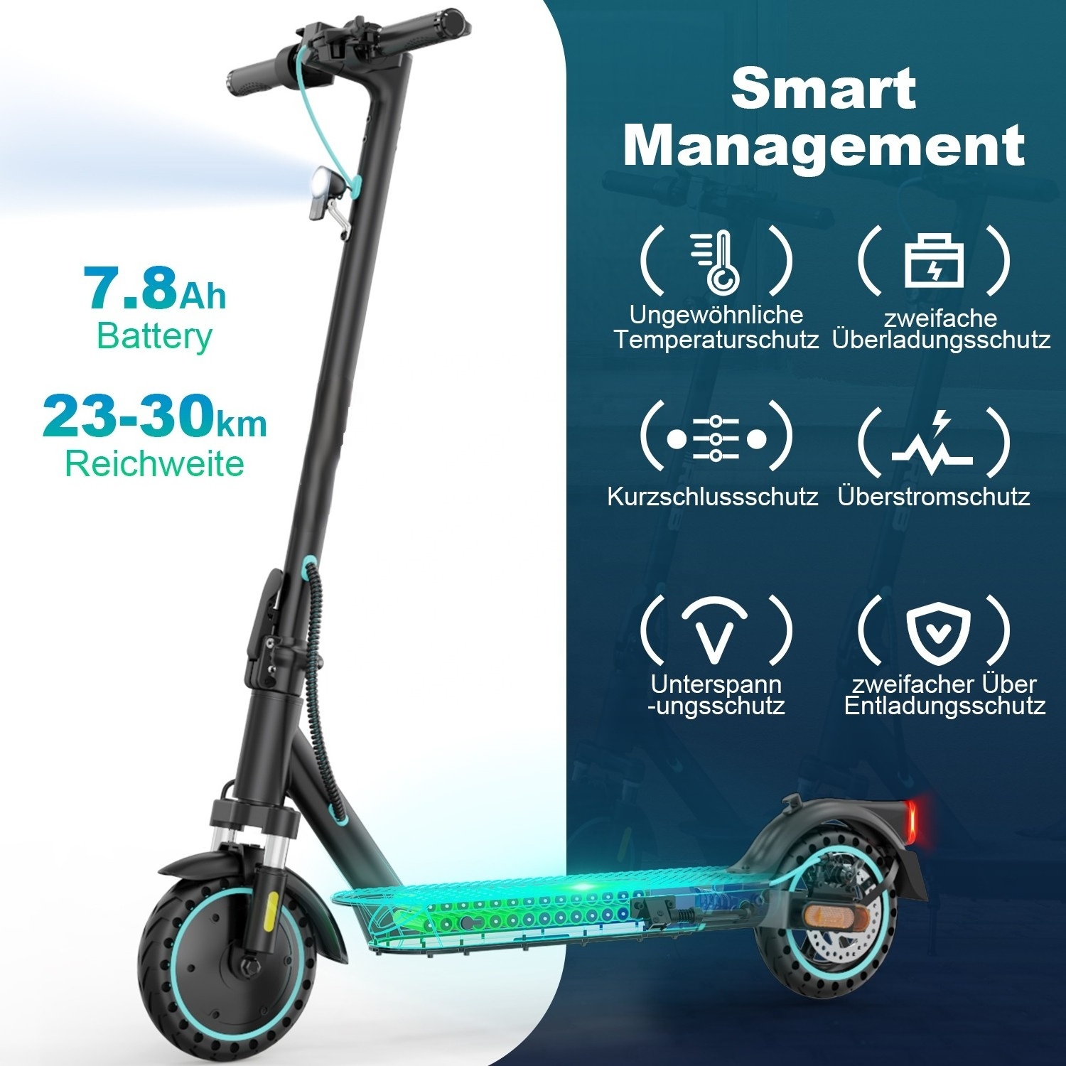 adult electric skateboard 400w motor electric scooters 25kmh e-scooter abe certificated 8.5 inch folding  e roller scooter