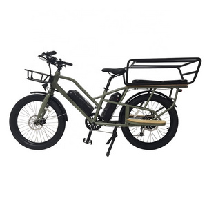 48V 500W Take Away Electric Bike With Front Basket And Rear Takeaway Delivery Box Holder For Food Delivery Electric Cargo Bike