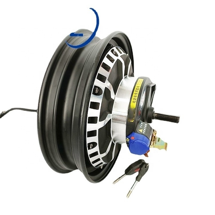 scooter wheel hub motor 10 Inch 48V 60V 2000W 3000W High Speed Gearless Hub Motor with Drum Brake and Key