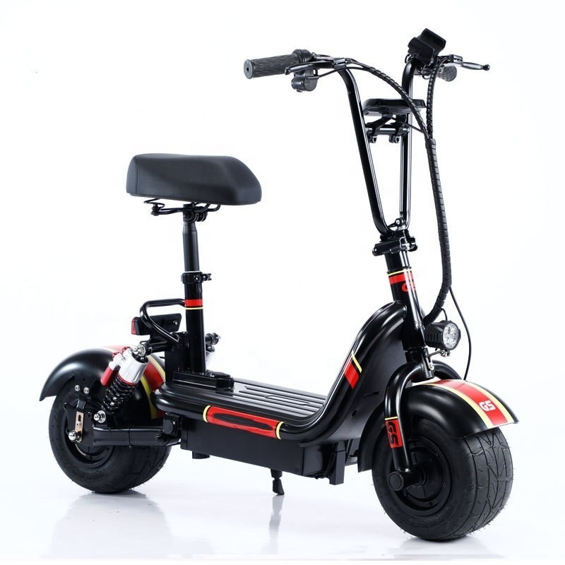 10 inch 48V 800W Adult Folding Widened Fat Baby Fashion Parent-child elektroroller scooter foldable electric seat scooter