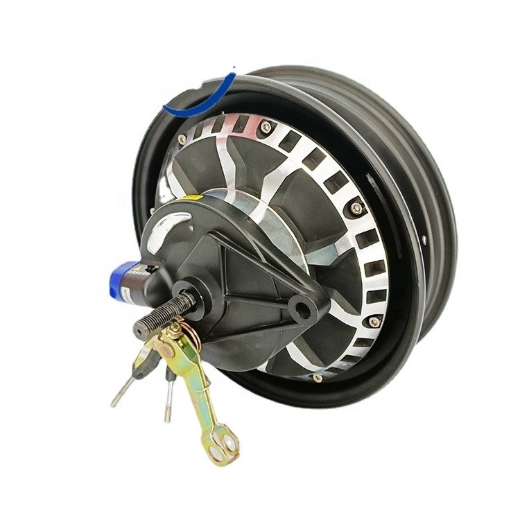 scooter wheel hub motor 10 Inch 48V 60V 2000W 3000W High Speed Gearless Hub Motor with Drum Brake and Key