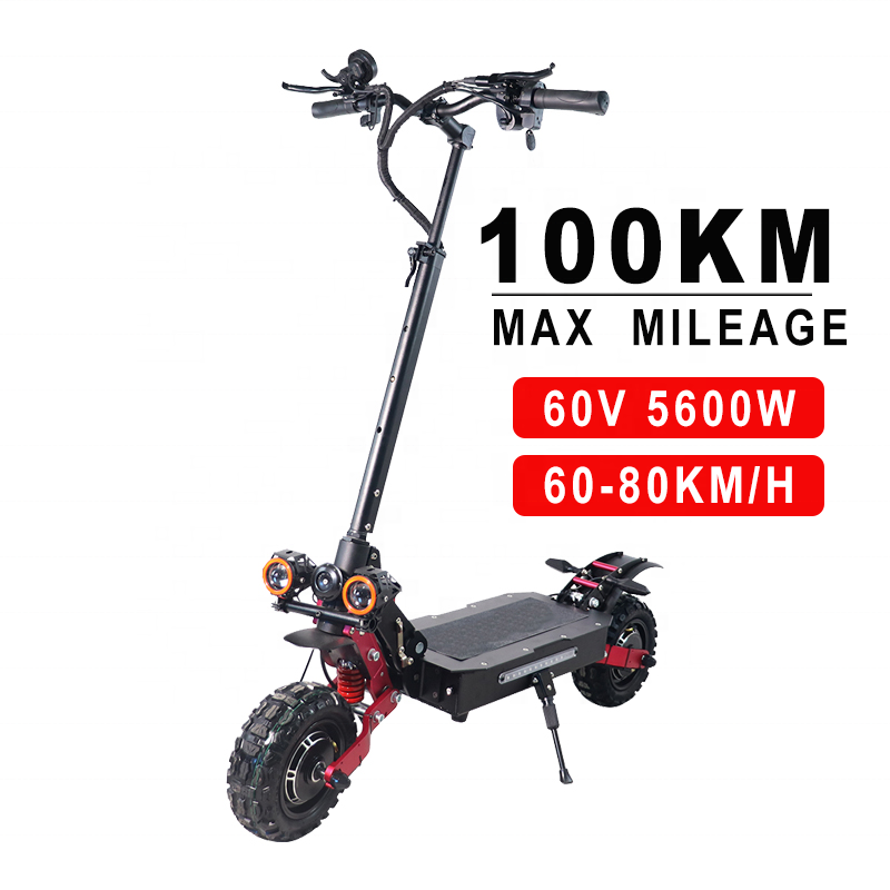 electro scooter Powerful Dual tron Scooter Adults 11inch 5600w 60V 2400W 100km/h All Terrain electric scooter