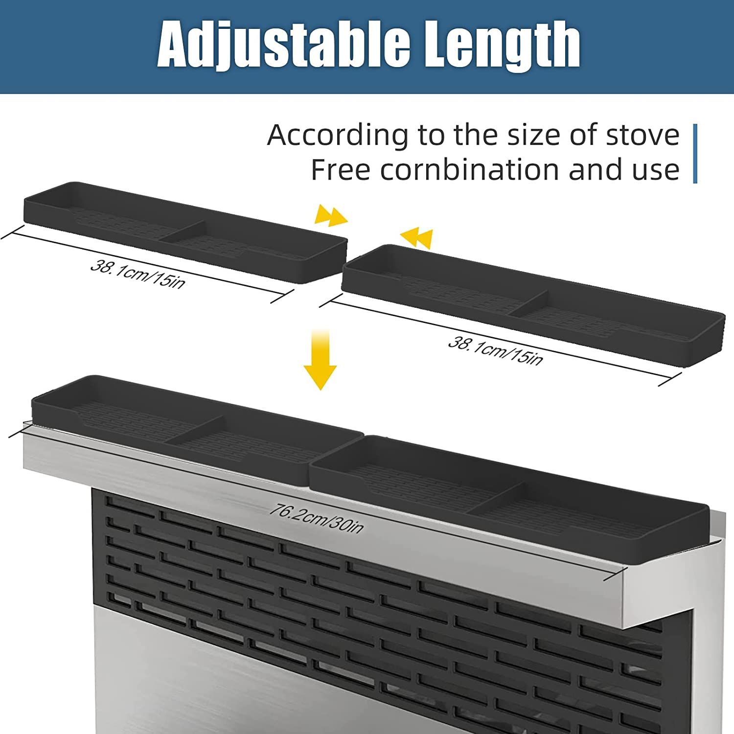 Kitchen White Silicone Organizer Over The Stove Spice Rack Seasoning Storage Rack Magnetic Shelf For Stove Top