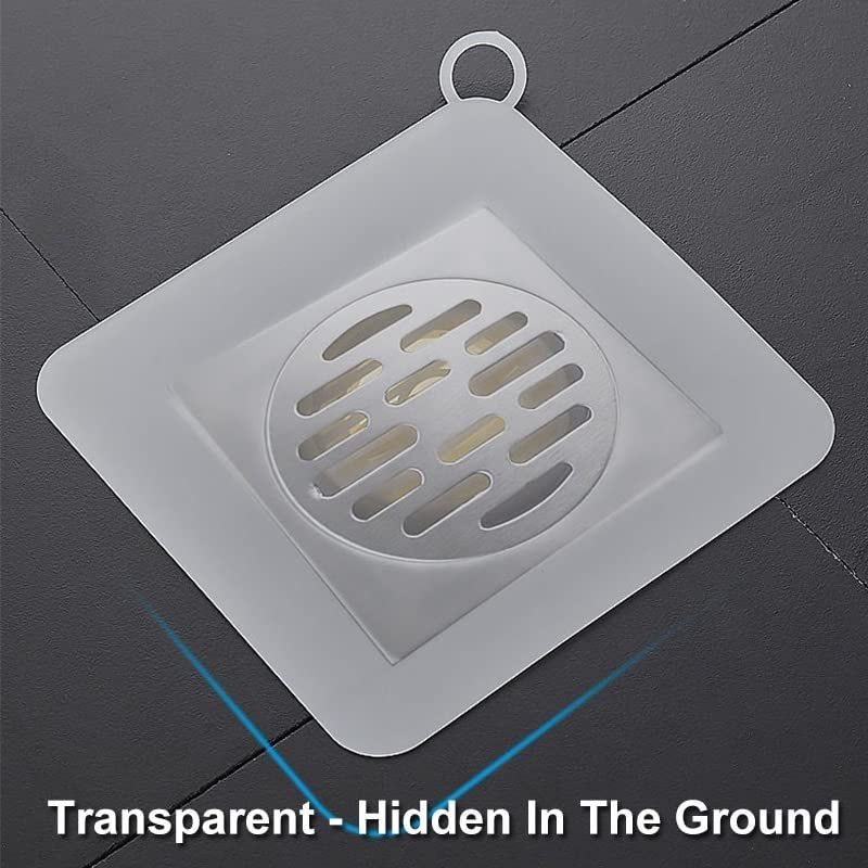 Eco-friendly Reusable square floor drain cover Strainer  Hair Catcher overflow drain cover for  Bathroom Bathtub