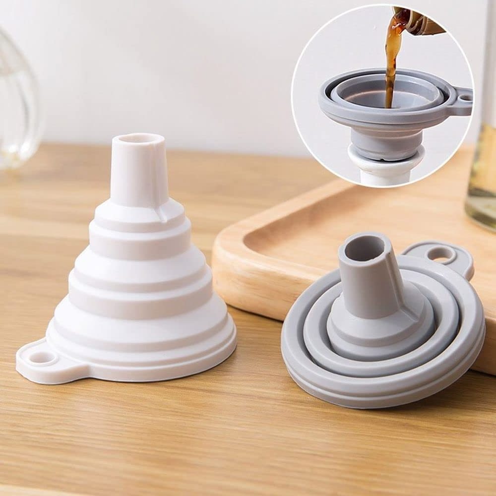 Kitchen tools Foldable Food Grade silicon funnel Oil Water Liquid Transfer collapsible accesorios Water Funnel