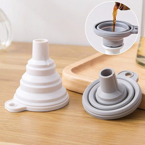 Kitchen tools Foldable Food Grade silicon funnel Oil Water Liquid Transfer collapsible accesorios Water Funnel