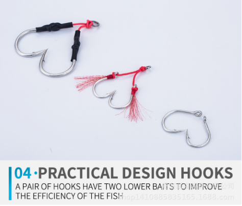 Wholesale stainless steel fishing double hooks making for fishing