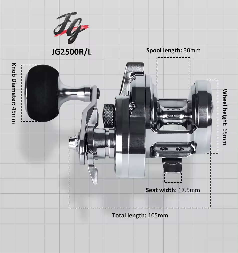 Wholesale JG1500 full metal Cheap Tuna Ocean Boat Drum Fishing Reel Big Game Trolling Reel For Saltwater