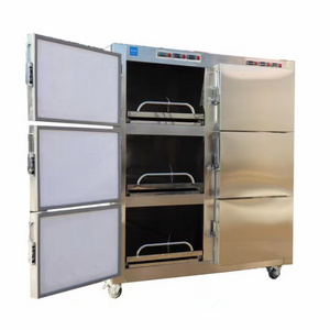 Stainless Steel 6 Doors Corpse Mortuary Freezer Morgue Refrigerator