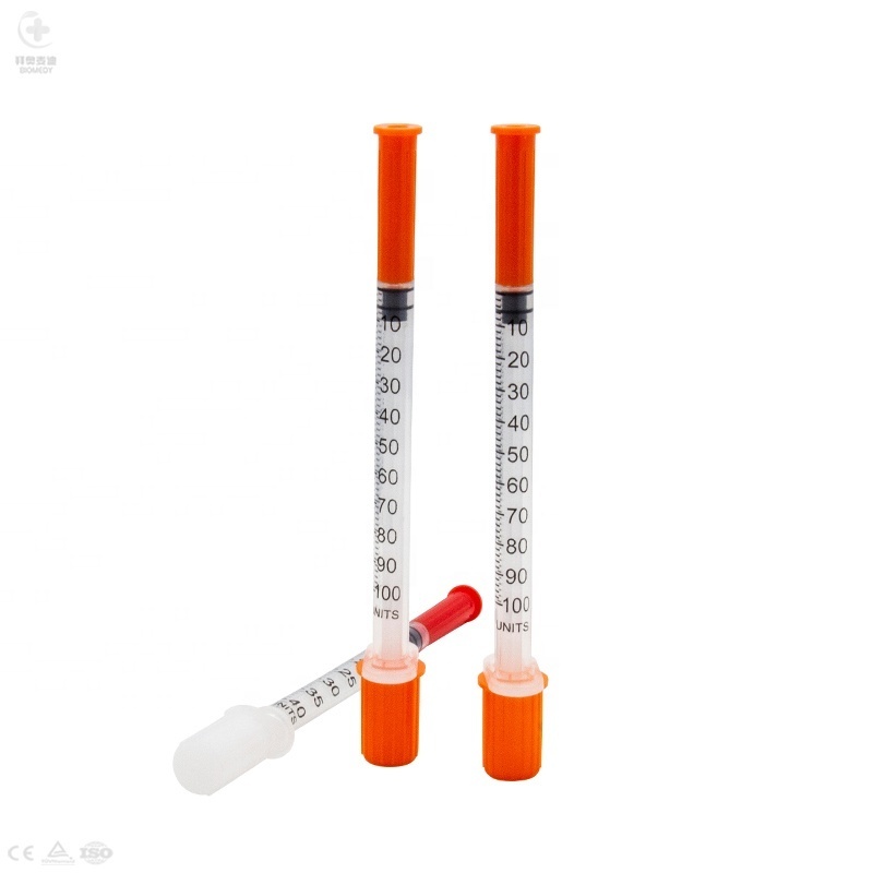 Medical Equipment Eo Gas Sterile 1mL Injection Insulin Pen Syringe With Needle U100 U40 Insuline Syringe