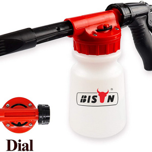 Adjustment Ratio Dial Foam Cannon Gun Car Wash Soap Spray Foamer for Garden Hose