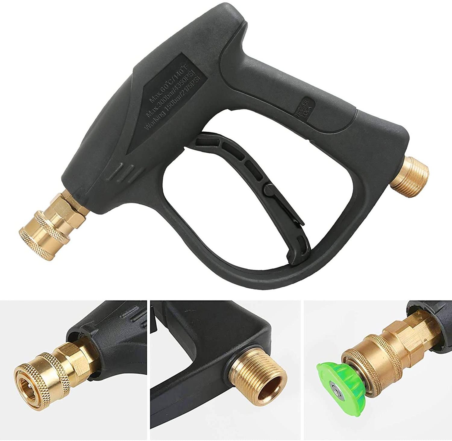 Power Pressure Washer Short Water Sprayer Wand Spray Gun Kit