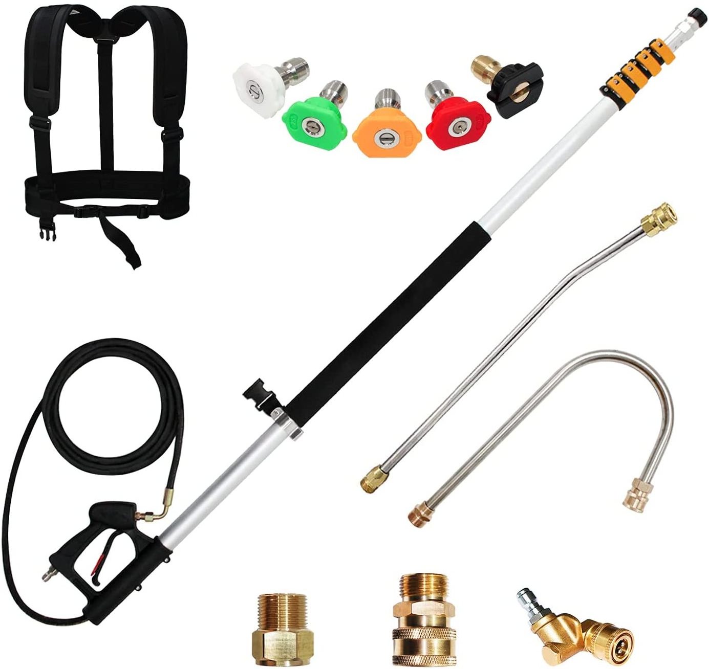 Bison House Roof Cleaning Tools Gutter Telescopic Cleaner Equipment For High Pressure Washer