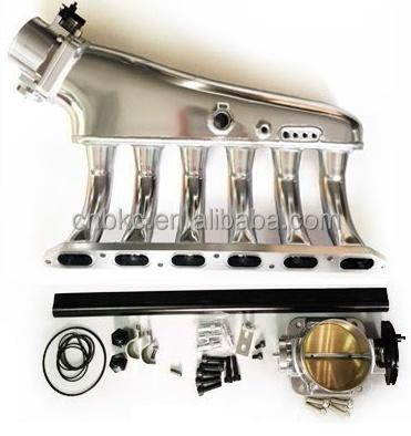 BK-3401 Billet M50 M52 E36 E46 Intake Manifold 90mm with fuel rail kit and throttle body set