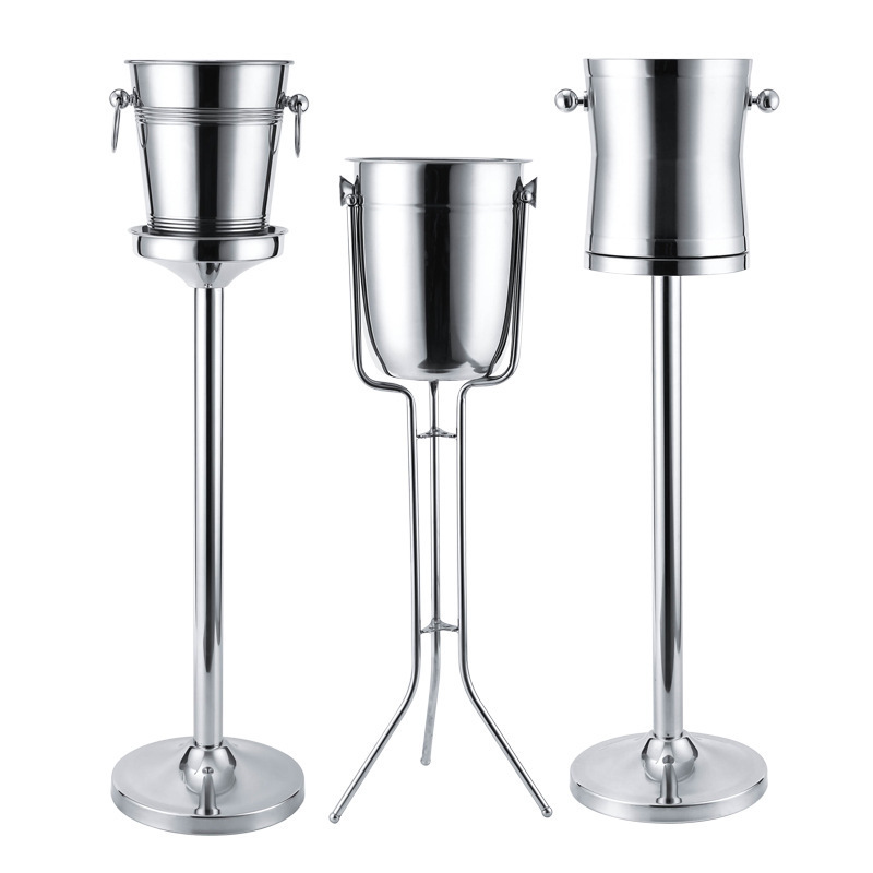 Bar restaurant catering hotel luxury gold / rose gold beer champagne  ice cooler stainless steel wine ice buckets with stand