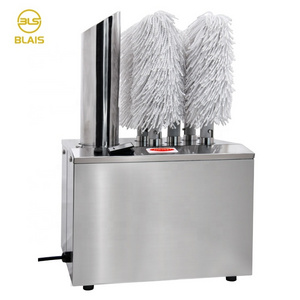 upright Five Brush Stainless Steel Electric Commercial Glassware Dryer Polishing Washer Wiping Machine Wine Glass Cup Polisher