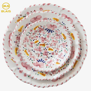 6"8"10.5"12" ceramic pink red green yellow cherry dinner blossom plates for wedding rental,  porcelain dinnerware manufacturers