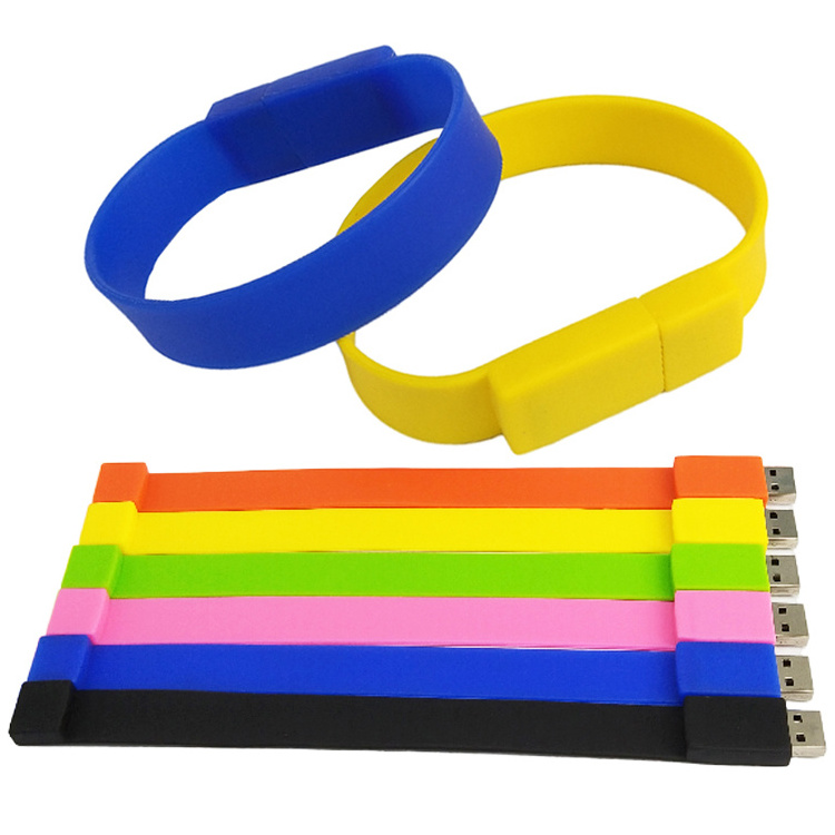 Custom silicone wristband bracelet pendrive gadgets usb memory stick 2GB 4GB 8GB 16GB pen drive custom bracelet usb flash drive