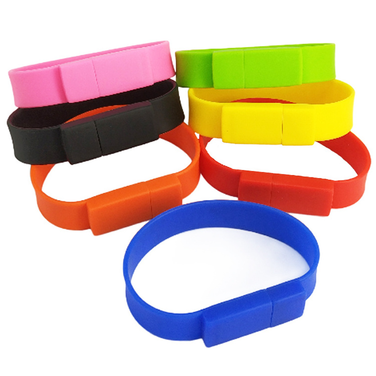 Custom silicone wristband bracelet pendrive gadgets usb memory stick 2GB 4GB 8GB 16GB pen drive custom bracelet usb flash drive