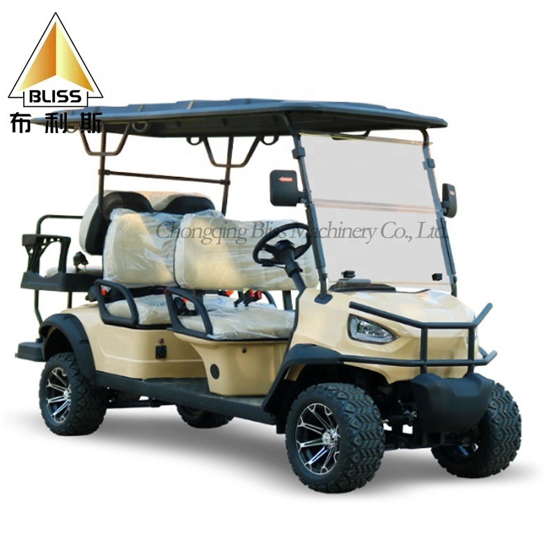 Golf Cart Tires And Wheels 4 Wheel Drive Electric Off Road Golf Cart 4X4 Six Seater Golf Cart